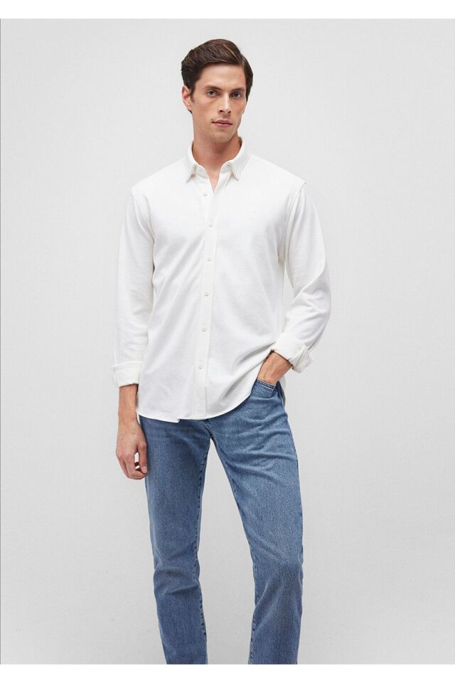 MAVİ ERKEK UZUN KOL GÖMLEK Beyaz 0211110-620