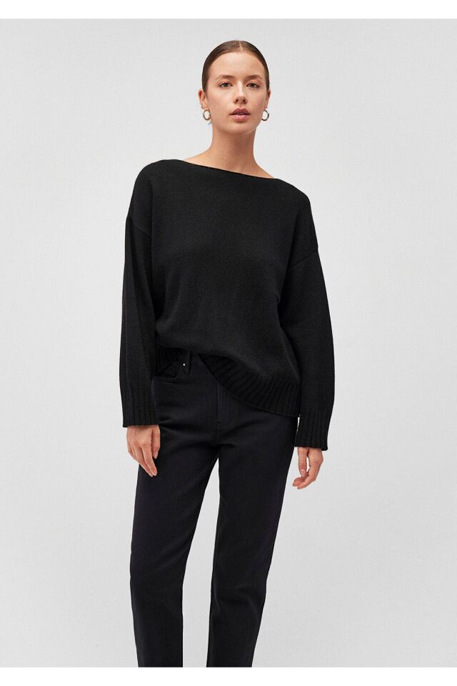 MAVİ KADIN BİSİKLET YAKA KAZAK Siyah 1710492-900