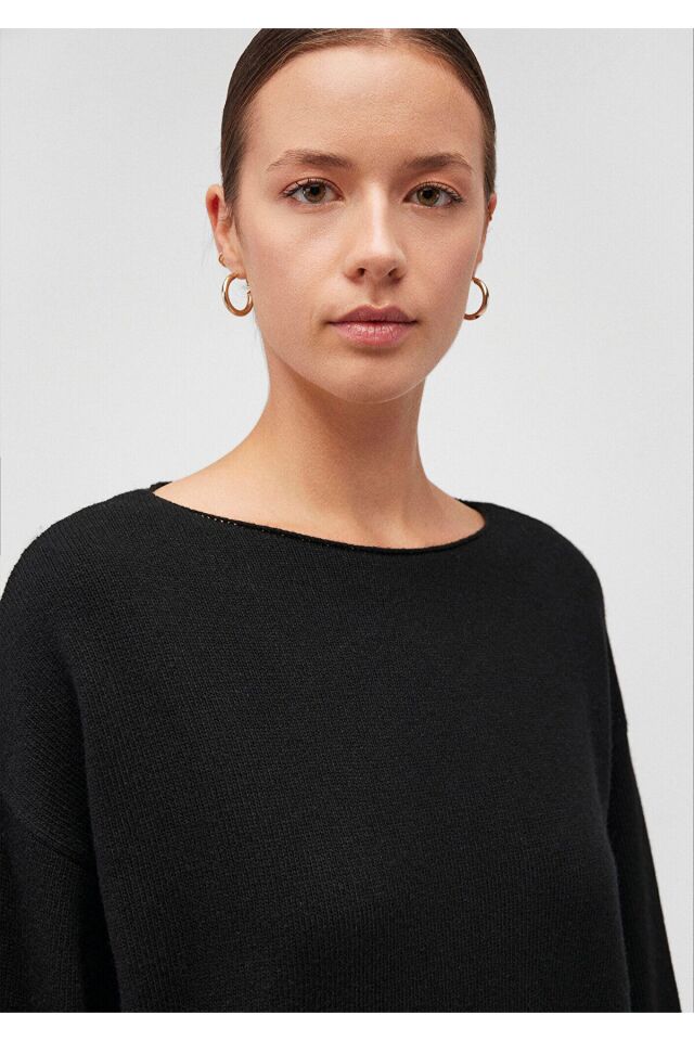 MAVİ KADIN BİSİKLET YAKA KAZAK Siyah 1710492-900