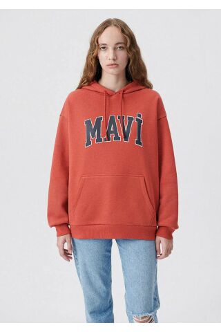 MAVİ KADIN MAVİ LOGO KAPÜŞONLU SWEATSHIRT Hot Sauce 1600361-70459