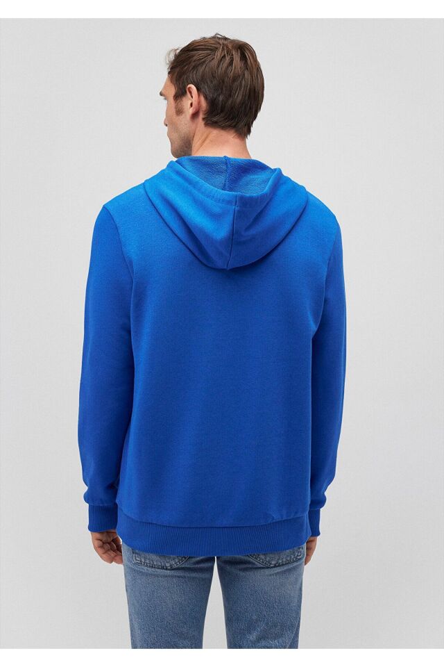 MAVİ ERKEK LOGO KAPÜŞONLU SWEATSHIRT  Saks 065606-70913