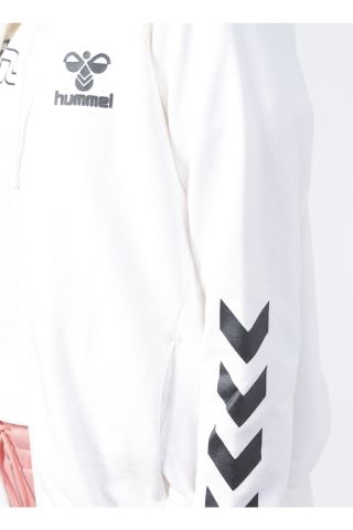 HUMMEL KADIN FERMUARLI HOODIE hmlT-NONI 2.0 ZIP HOODIE 921458 OFF WHITE - XL