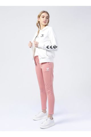 HUMMEL KADIN FERMUARLI HOODIE hmlT-NONI 2.0 ZIP HOODIE 921458 OFF WHITE - XL