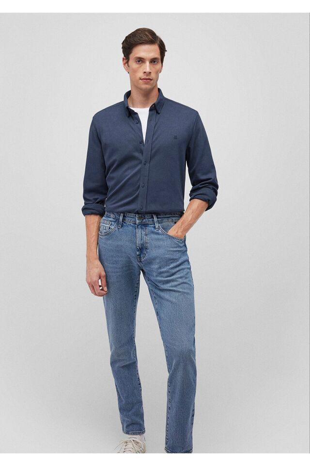 MAVİ ERKEK UZUN KOL GÖMLEK Koyu Lacivert 0211110-81583
