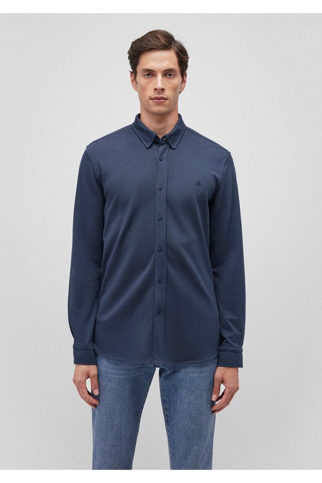 MAVİ ERKEK UZUN KOL GÖMLEK Koyu Lacivert 0211110-81583