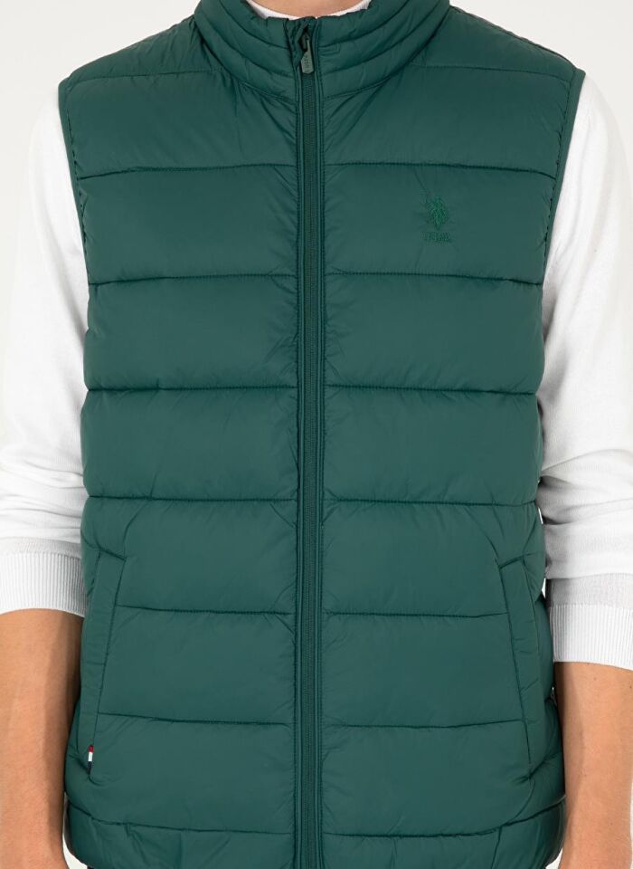 U.S. POLO ASSN. ERKEK DOKUMA YELEK G081GL010-000-1946066 KOYU YESİL - 52