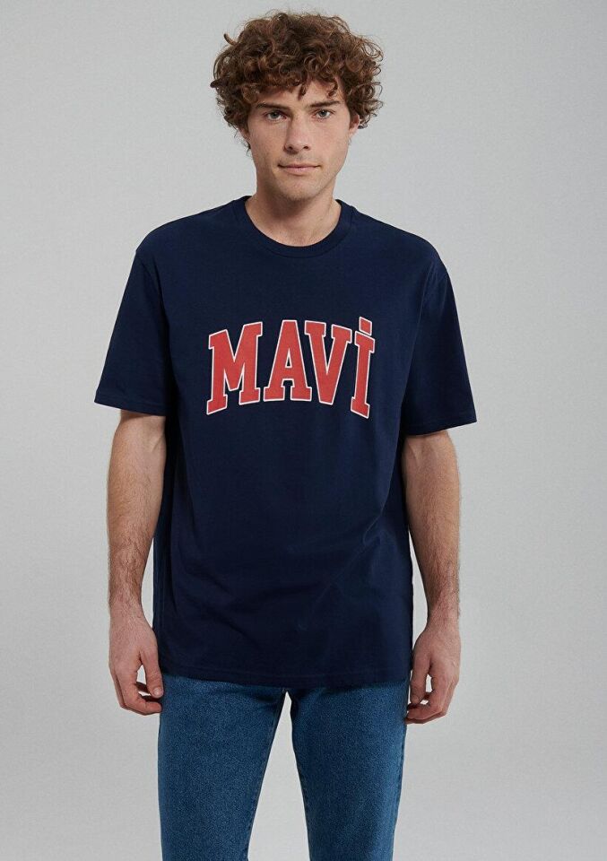 MAVİ ERKEK MAVİ LOGO TİŞÖRT Koyu Lacivert 0611711-84371