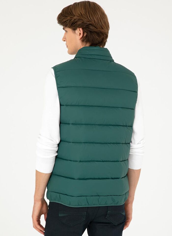 U.S. POLO ASSN. ERKEK DOKUMA YELEK G081GL010-000-1946066 KOYU YESİL - 56