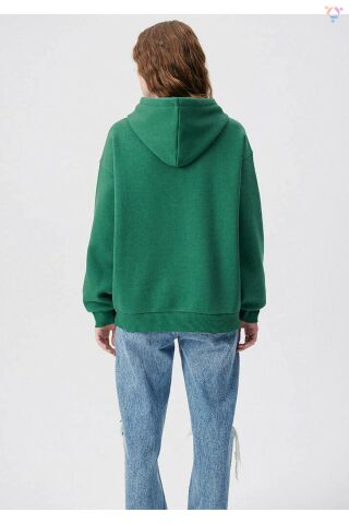 MAVİ KADIN MAVİ LOGO KAPÜŞONLU SWEATSHIRT Avcı Yeşi 1600361-71892