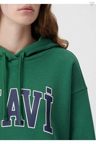 MAVİ KADIN MAVİ LOGO KAPÜŞONLU SWEATSHIRT Avcı Yeşi 1600361-71892