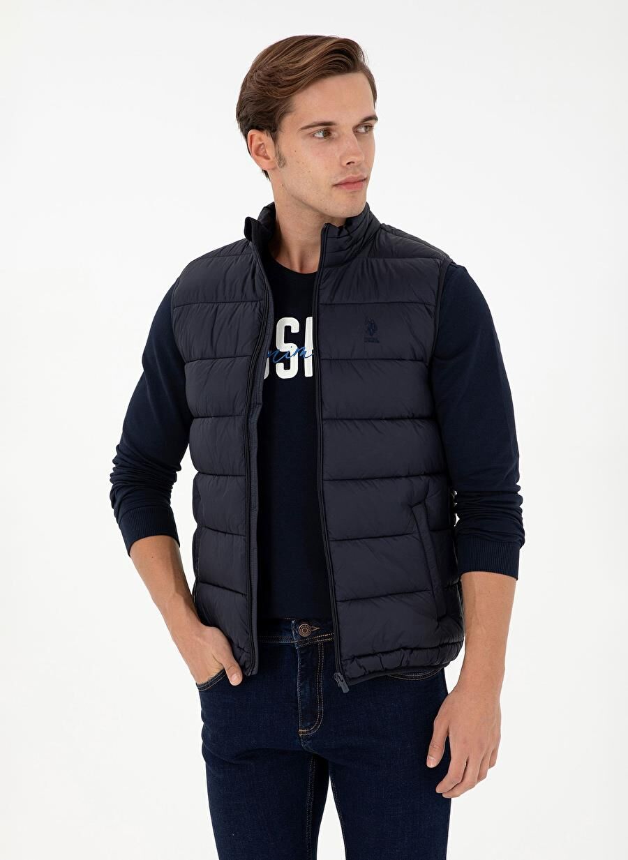 U.S. POLO ASSN. ERKEK DOKUMA YELEK G081GL010-000-1946066 LACİVERT - 52