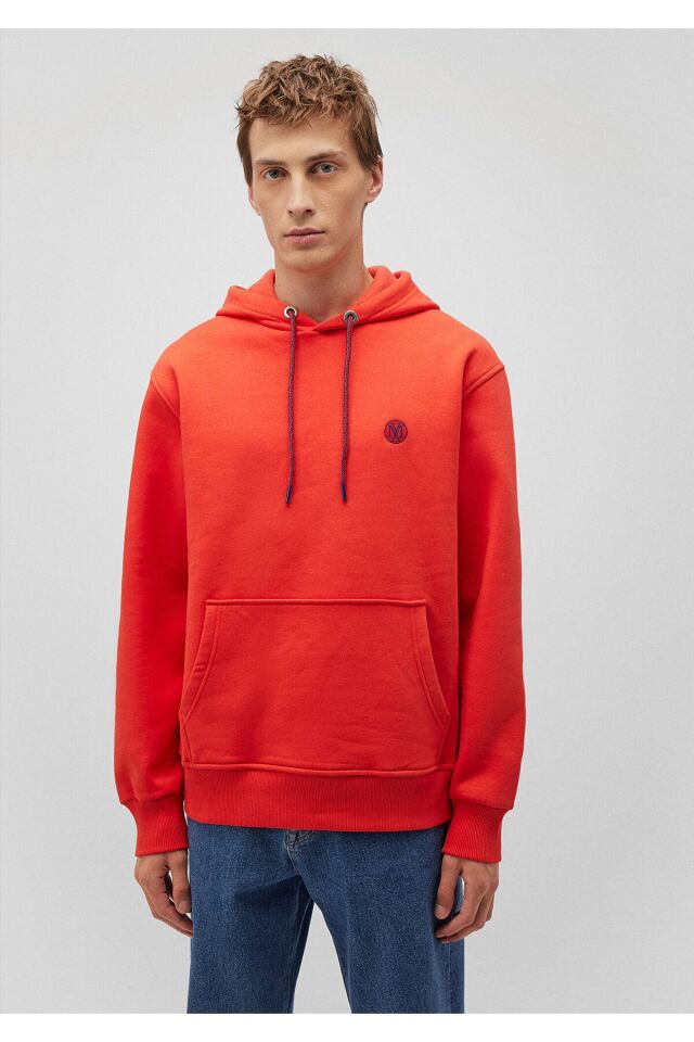 MAVİ ERKEK KAPÜŞONLU SWEATSHIRT Canlı Kırmızı 065809-70481
