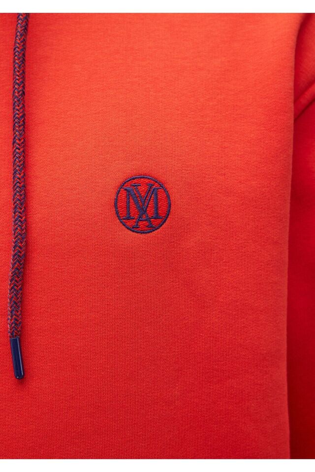 MAVİ ERKEK KAPÜŞONLU SWEATSHIRT Canlı Kırmızı 065809-70481
