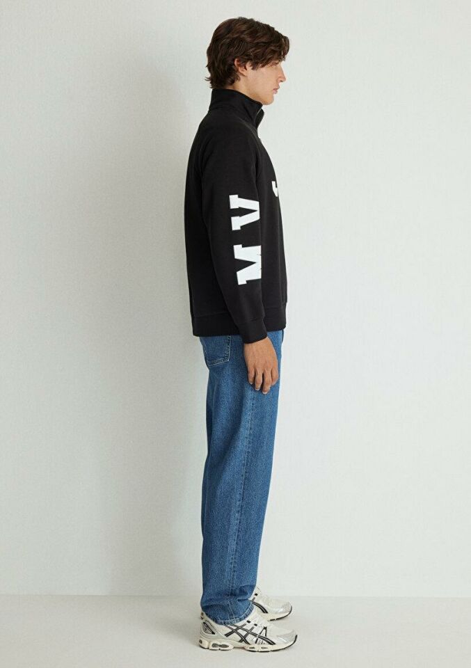MAVİ ERKEK MVJNS YARIM FERMUARLI SWEATSHIRT Siyah 0S10165-900