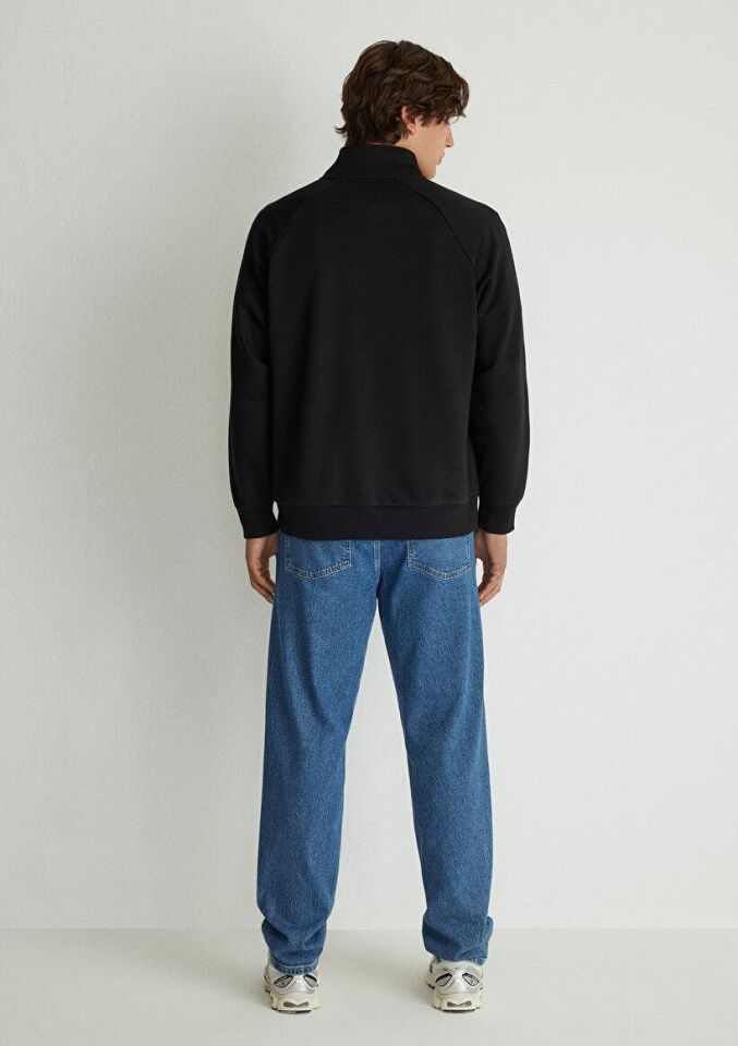 MAVİ ERKEK MVJNS YARIM FERMUARLI SWEATSHIRT Siyah 0S10165-900