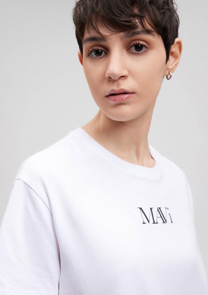 MAVİ KADIN MAVI LOGO TSHIRT Beyaz 1611594-620