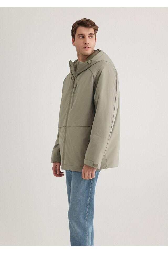 MAVİ ERKEK KAPÜŞONLU CEKET Soluk Haki 0110560-71818