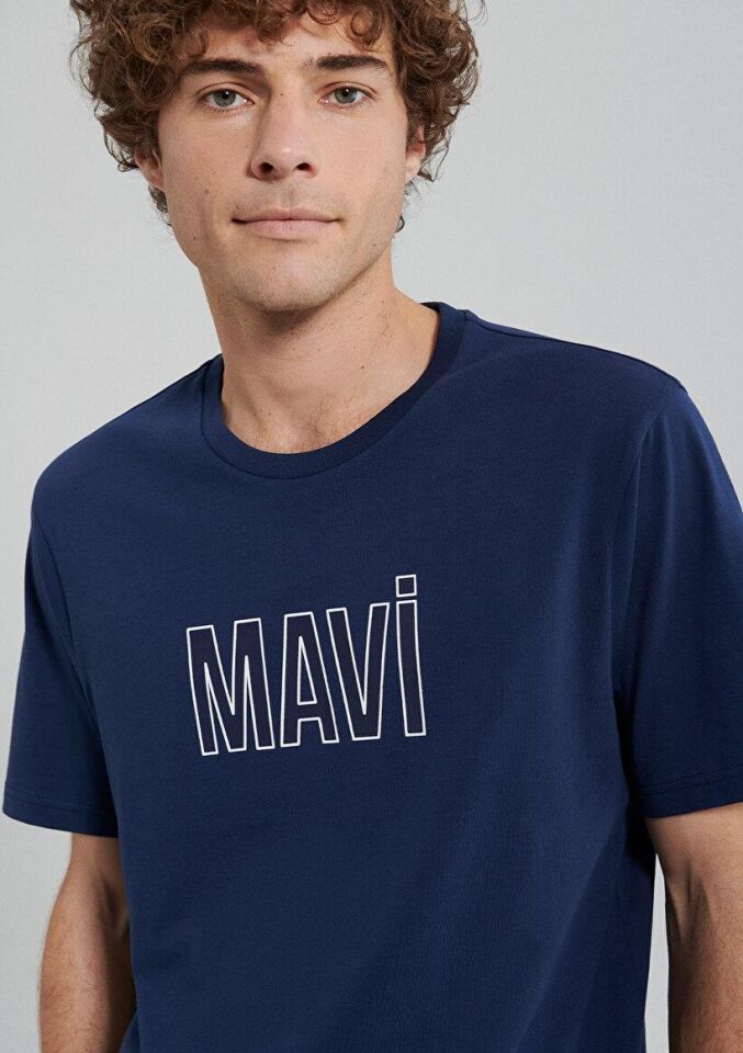 MAVİ ERKEK MAVİ LOGO TİŞÖRT Derin Lacivert 066842-70758