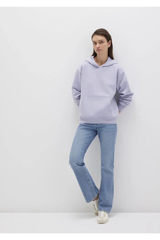 MAVİ KADIN KAPİŞONLU SWEATSHIRT Languid Lavender 167299-70531