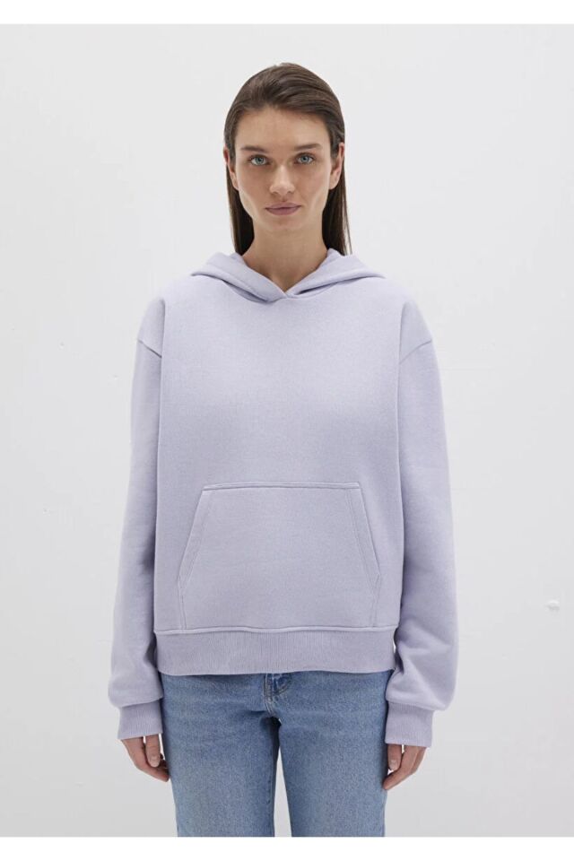 MAVİ KADIN KAPİŞONLU SWEATSHIRT Languid Lavender 167299-70531