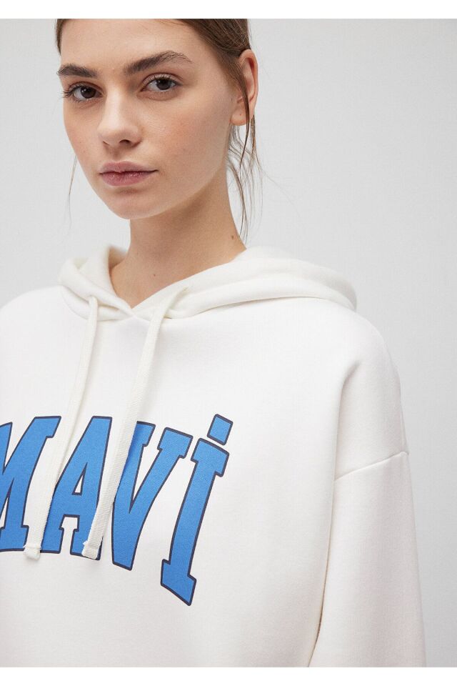 MAVİ KADIN MAVİ LOGO KAPÜŞONLU SWEATSHIRT Kırık Bey 1600361-81964