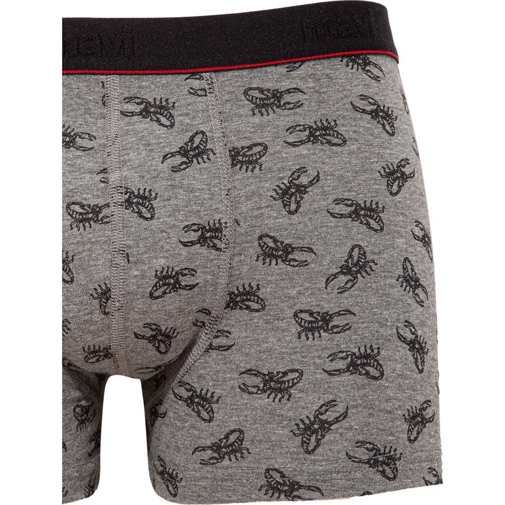 MAVİ ERKEK Desenli Boxer Gri Melanj 0910046-30774