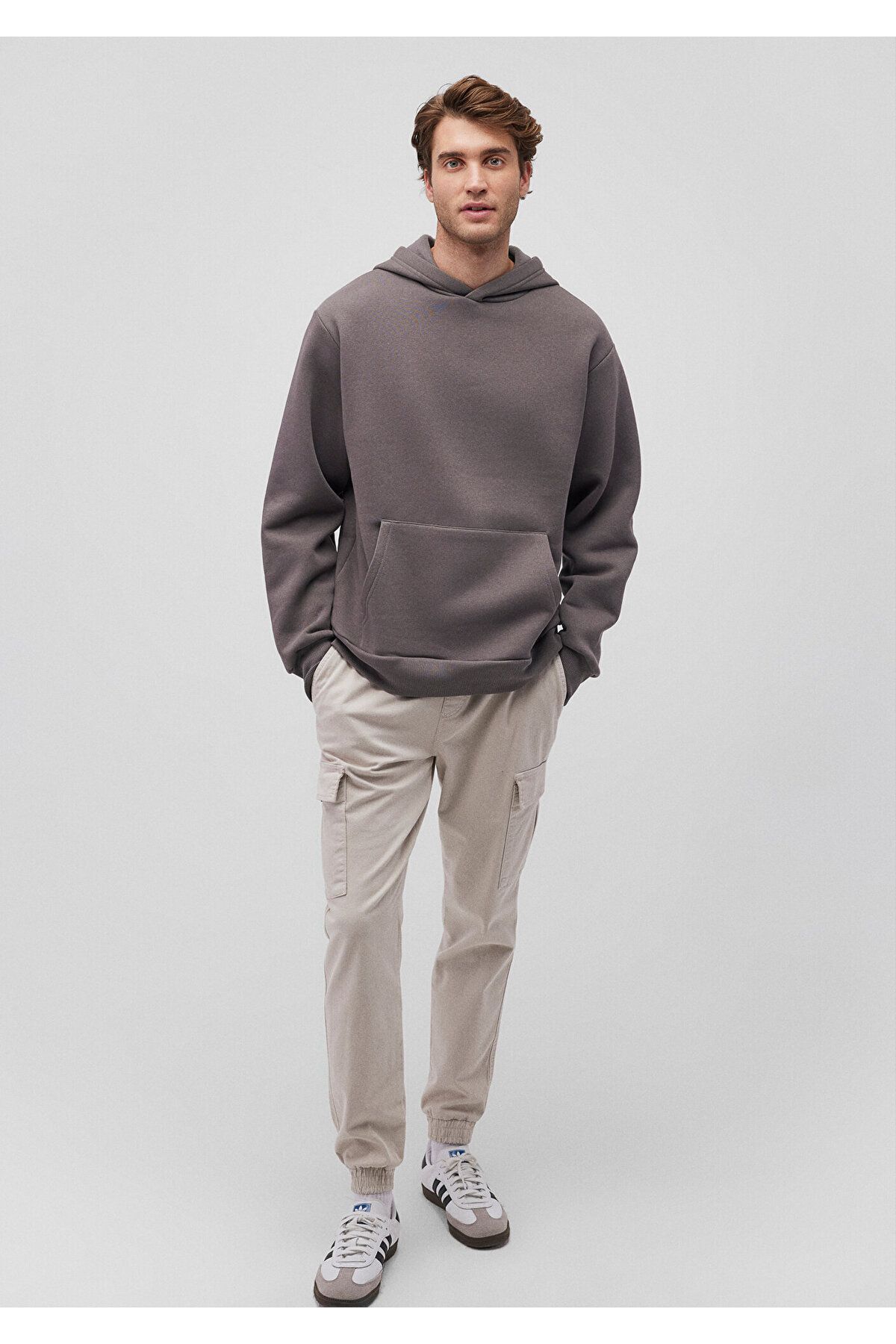 MAVİ ERKEK KAPÜŞONLU SWEATSHIRT Gri 0S10275-70096