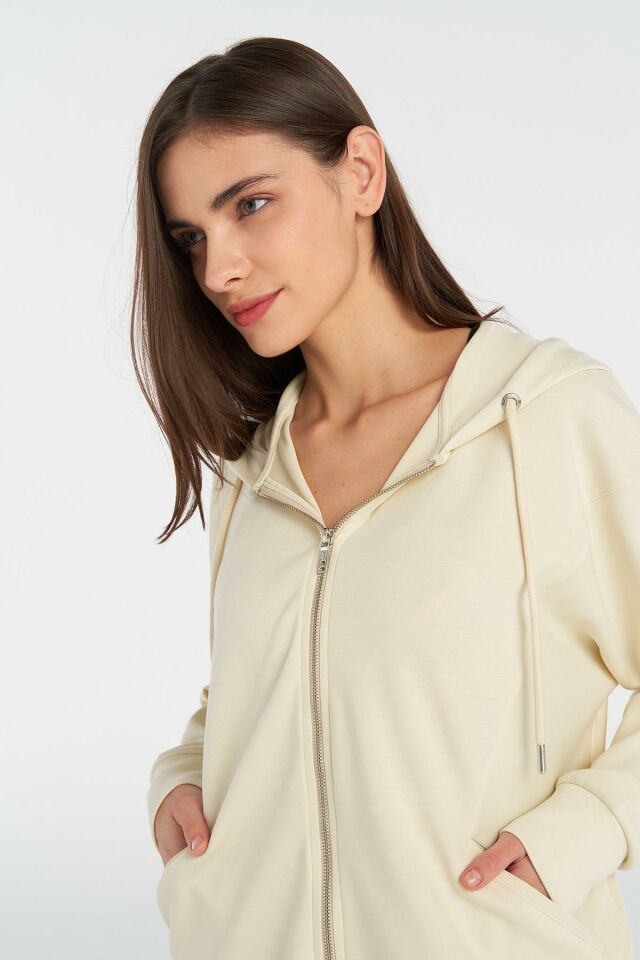 HUMMEL KADIN FERMUARLI HOODIE INBAR ZIP HOODIE 921984