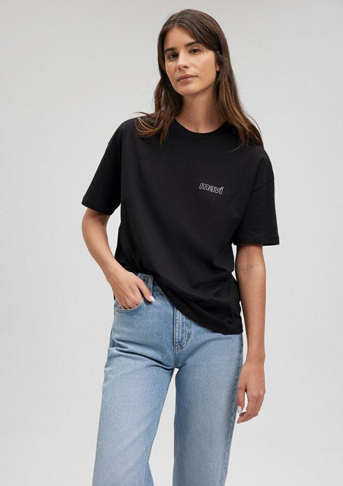 MAVİ KADIN KISA KOLLU PENYE SİYAH 1611309-900