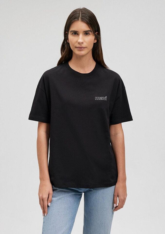 MAVİ KADIN KISA KOLLU PENYE SİYAH 1611309-900