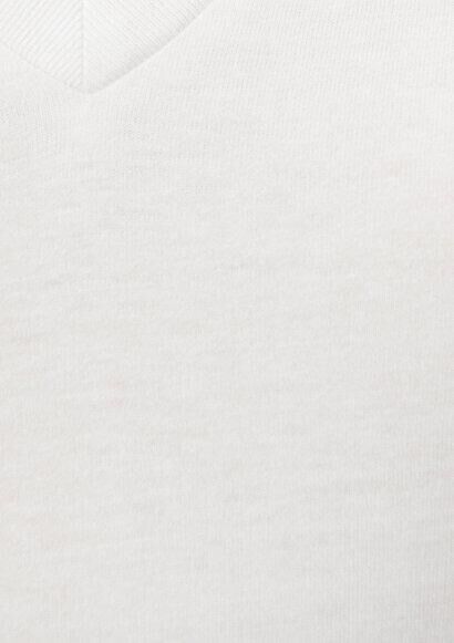 MAVİ KADIN V YAKA BASİC TİŞÖRT Beyaz 1600956-620