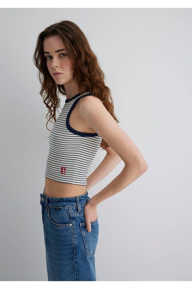 MAVİ KADIN ASKILI MODELLİ PENYE Outher Space Stripe 1613089-89811