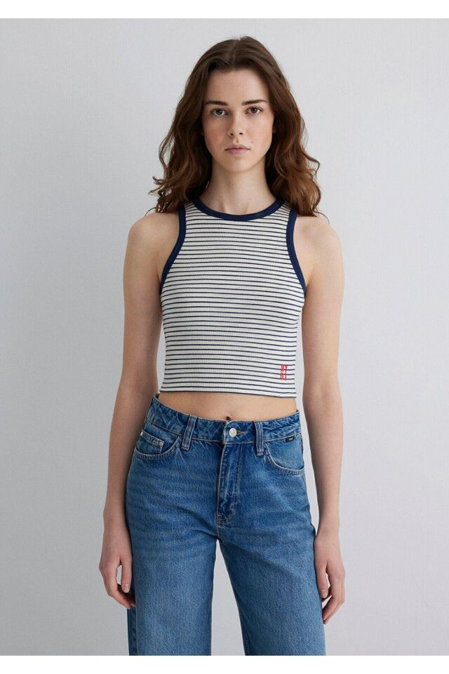 MAVİ KADIN ASKILI MODELLİ PENYE Outher Space Stripe 1613089-89811