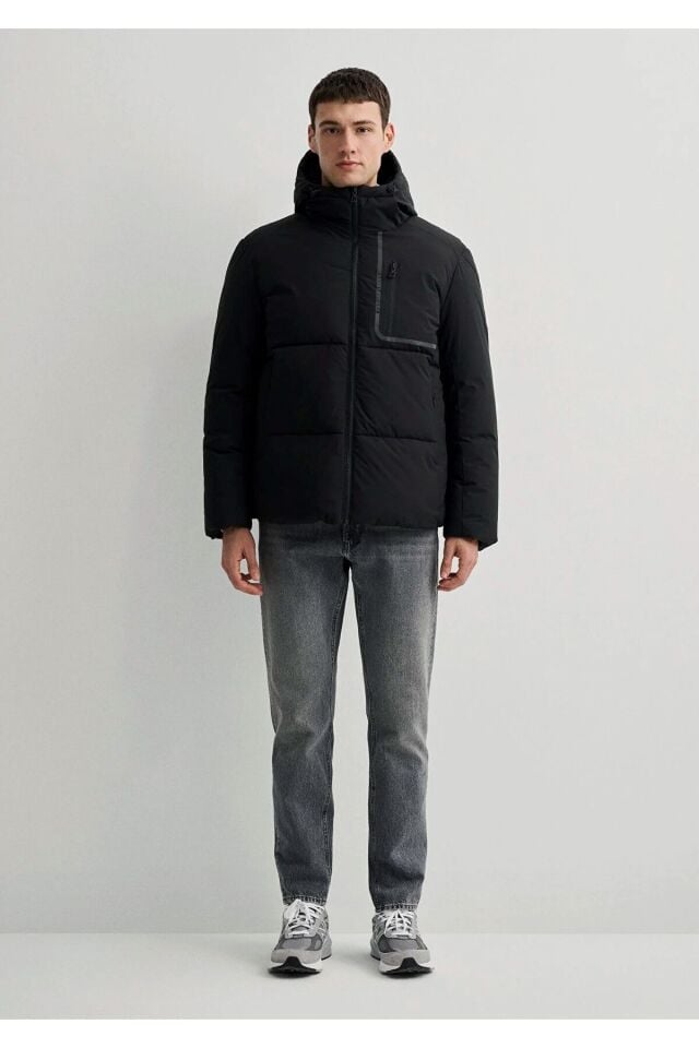 MAVİ ERKEK KAPÜŞONLU CEKET Siyah 0110463-900