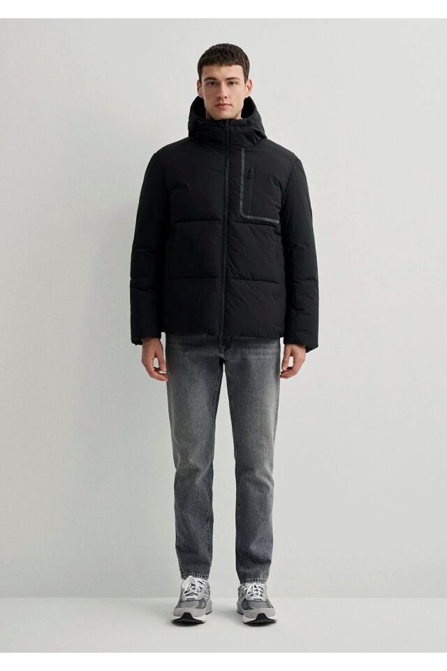 MAVİ ERKEK KAPÜŞONLU CEKET Siyah 0110463-900