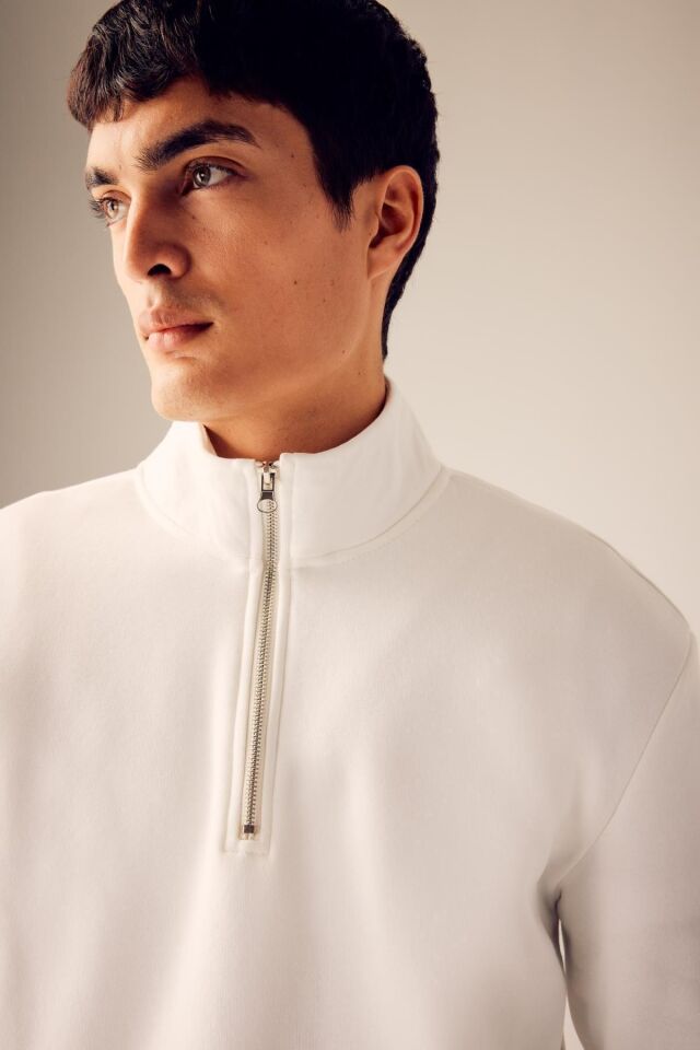 DEFACTO ERKEK COMFORT FİT FERMUARLI DİK YAKA SWEATSHİRT X7405AZ