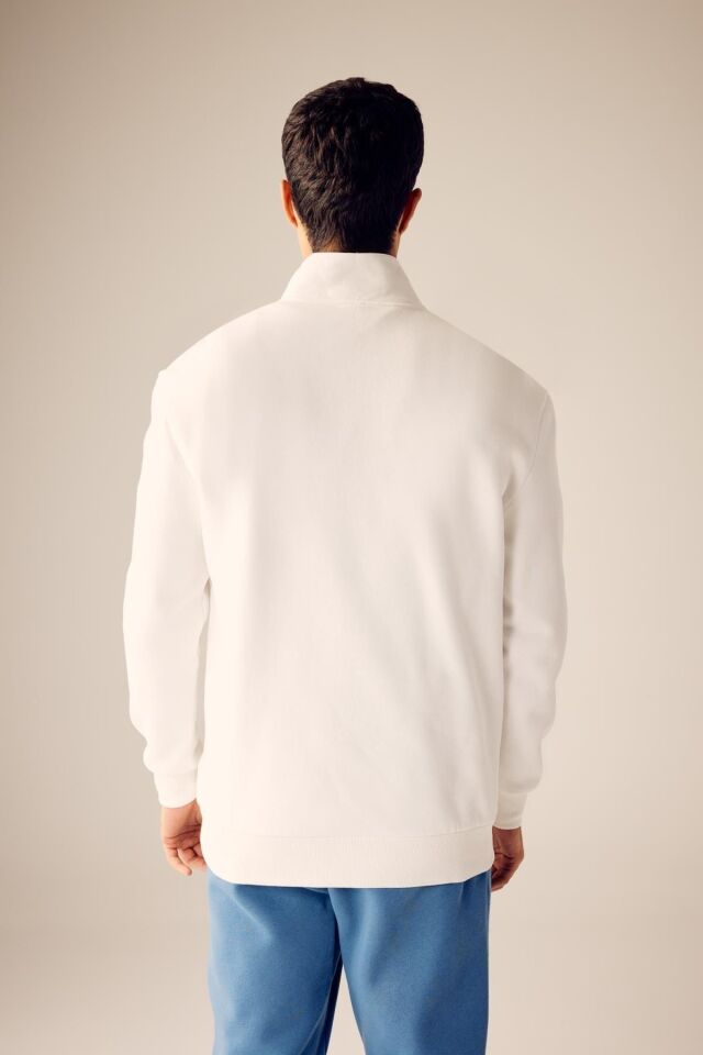 DEFACTO ERKEK COMFORT FİT FERMUARLI DİK YAKA SWEATSHİRT X7405AZ