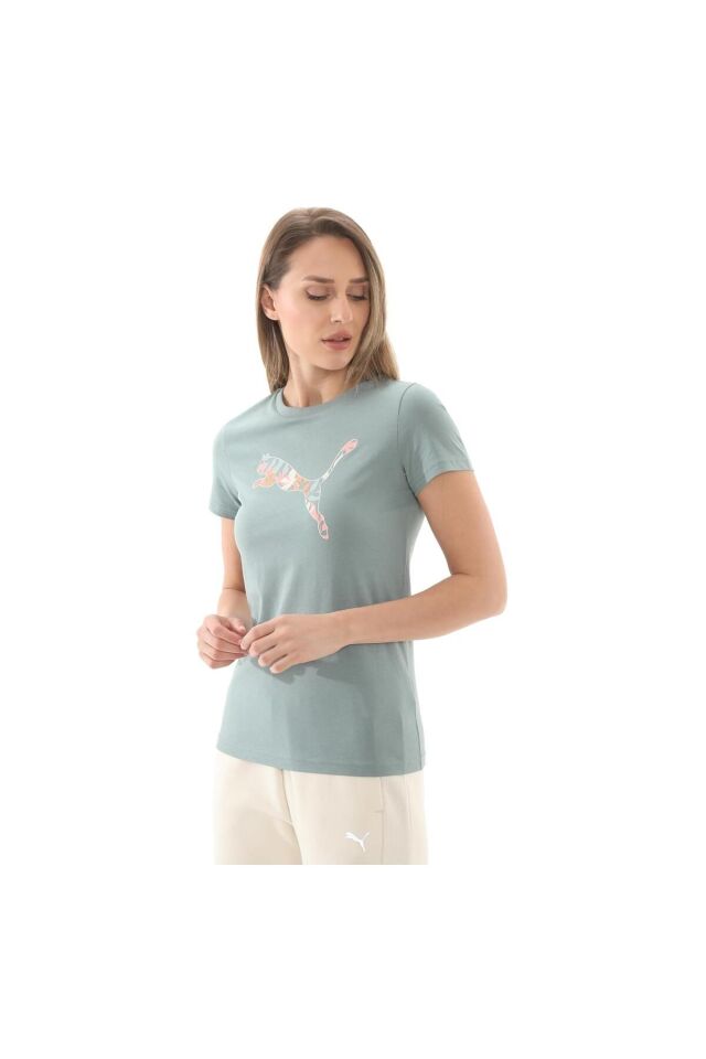 PUMA KADIN GRAPHICS FLORAL CAT LOGO TEE TİŞÖRT 68508130