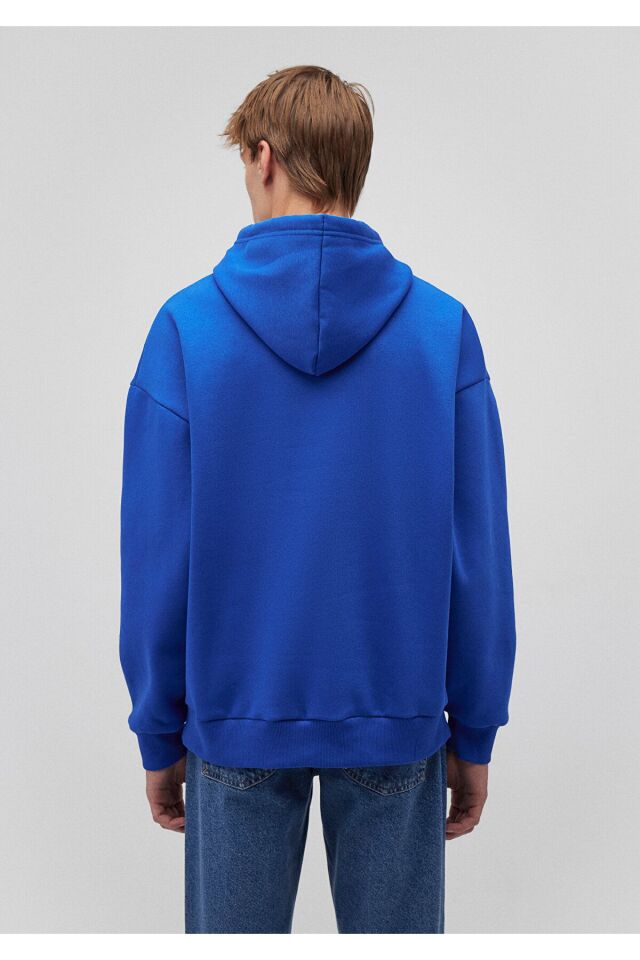 MAVİ ERKEK MAVİ BASKILI SWEATSHIRT Saks Mavi 067149-70896 MAVİ - XS