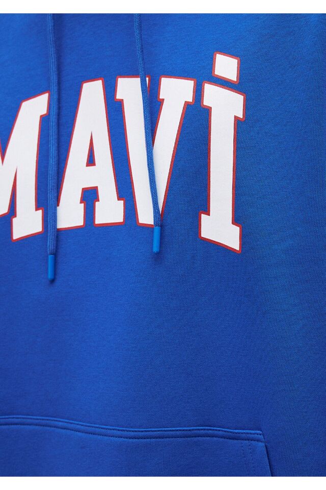 MAVİ ERKEK MAVİ BASKILI SWEATSHIRT Saks Mavi 067149-70896 MAVİ - XS