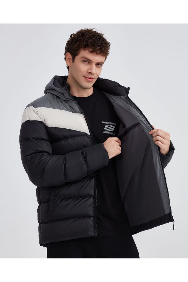 SKECHERS ERKEK ŞİŞME MONT M OUTERWEAR COLORBLOCK PADDED JACKET S222069-001