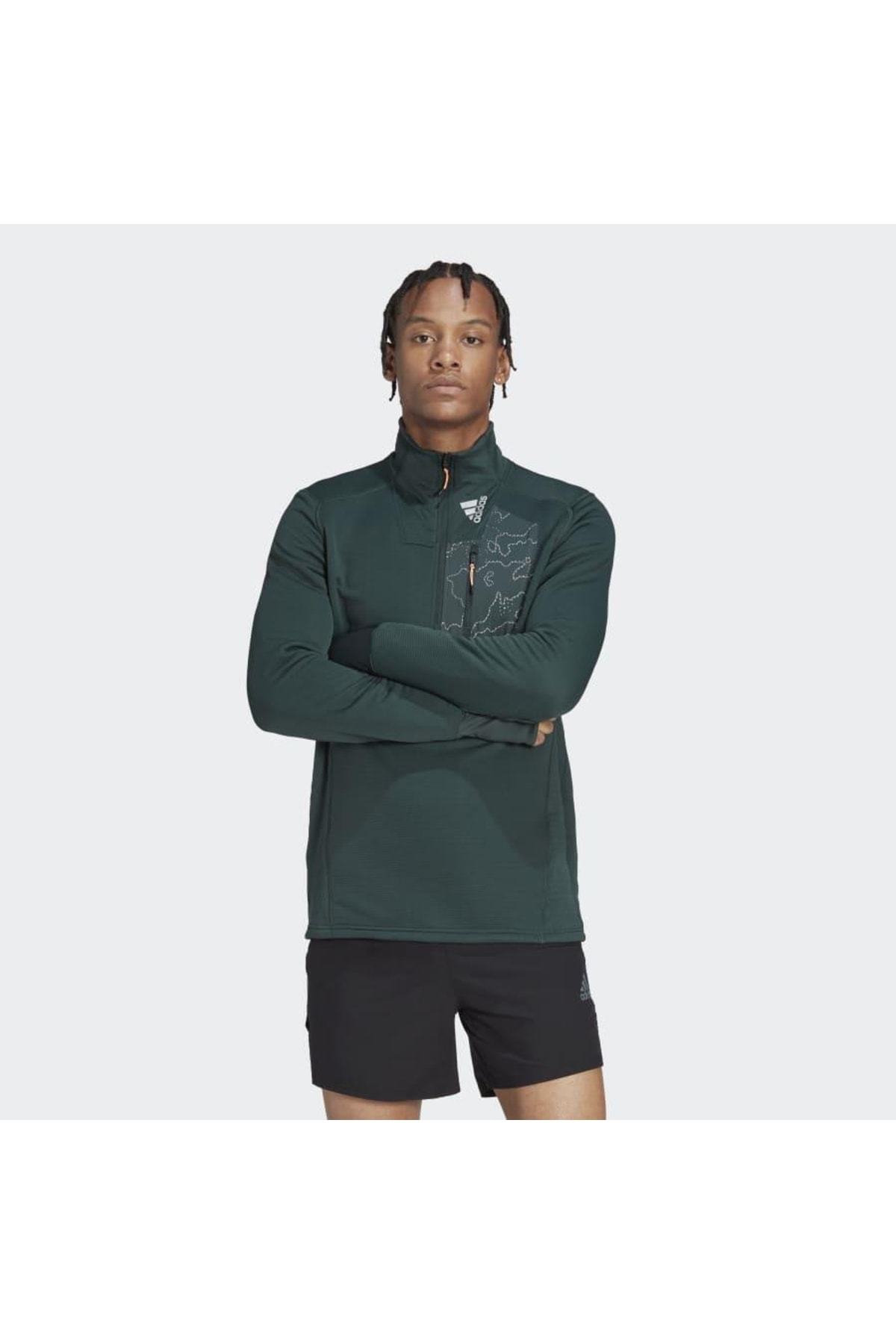 ADİDAS ERKEK SWEATSHİRTY X-CITY 1/4 ZIP HF6384