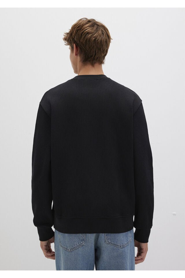 MAVİ ERKEK BİSİKLET YAKA SWEATSHIRT  Siyah 0S10407-900