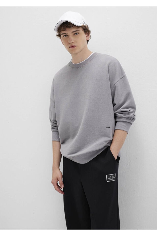 MAVİ ERKEK BİSİKLET YAKA SWEATSHIRT  Frost Gray 0S10404-70076
