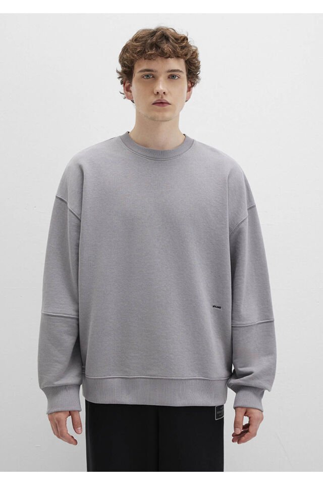 MAVİ ERKEK BİSİKLET YAKA SWEATSHIRT  Frost Gray 0S10404-70076