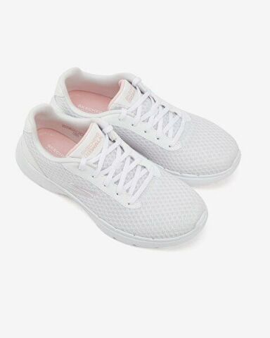SKECHERS KADIN BEYAZ/PEMBE GO WALK 6 - İCONİC VİSİON SPOR AYAKKABI 124514 WPK
