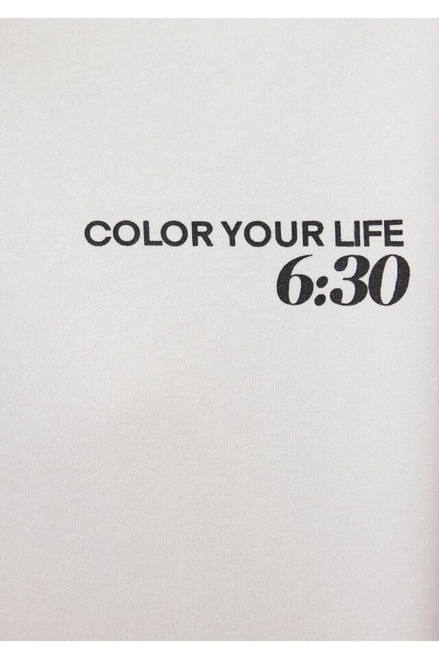 MAVİ KADIN BİSİKLET YAKA SWEATSHIRT Kırık Beyaz 1S10286-70057