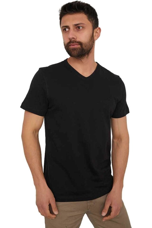 CAZADOR ERKEK 4601 ORTA V FLAMLI T-SHIRT 23YCEEO04601