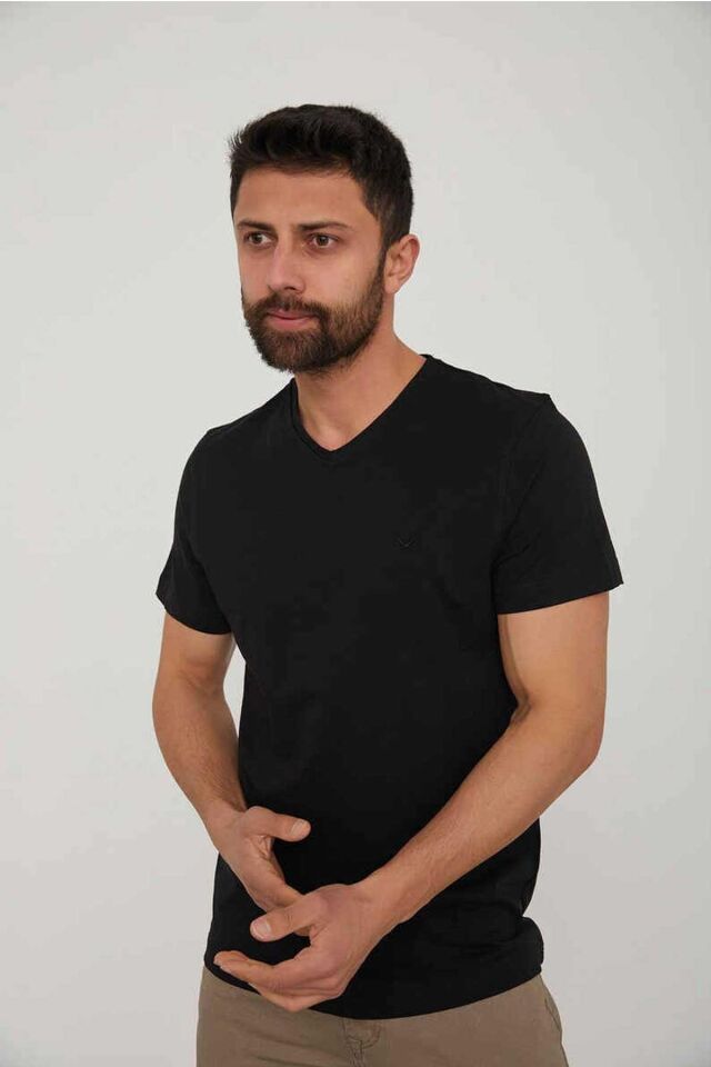 CAZADOR ERKEK 4601 ORTA V FLAMLI T-SHIRT 23YCEEO04601