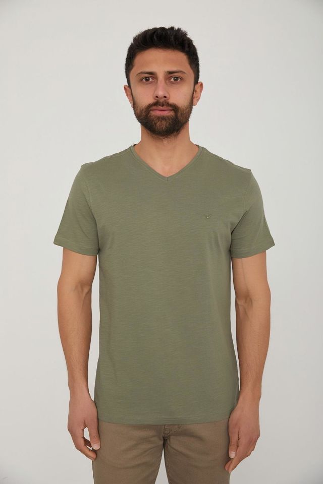 CAZADOR ERKEK 4601 ORTA V FLAMLI T-SHIRT 23YCEEO04601